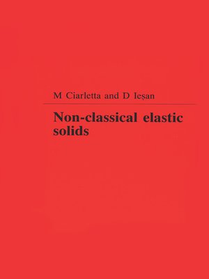 cover image of Non-Classical Elastic Solids
